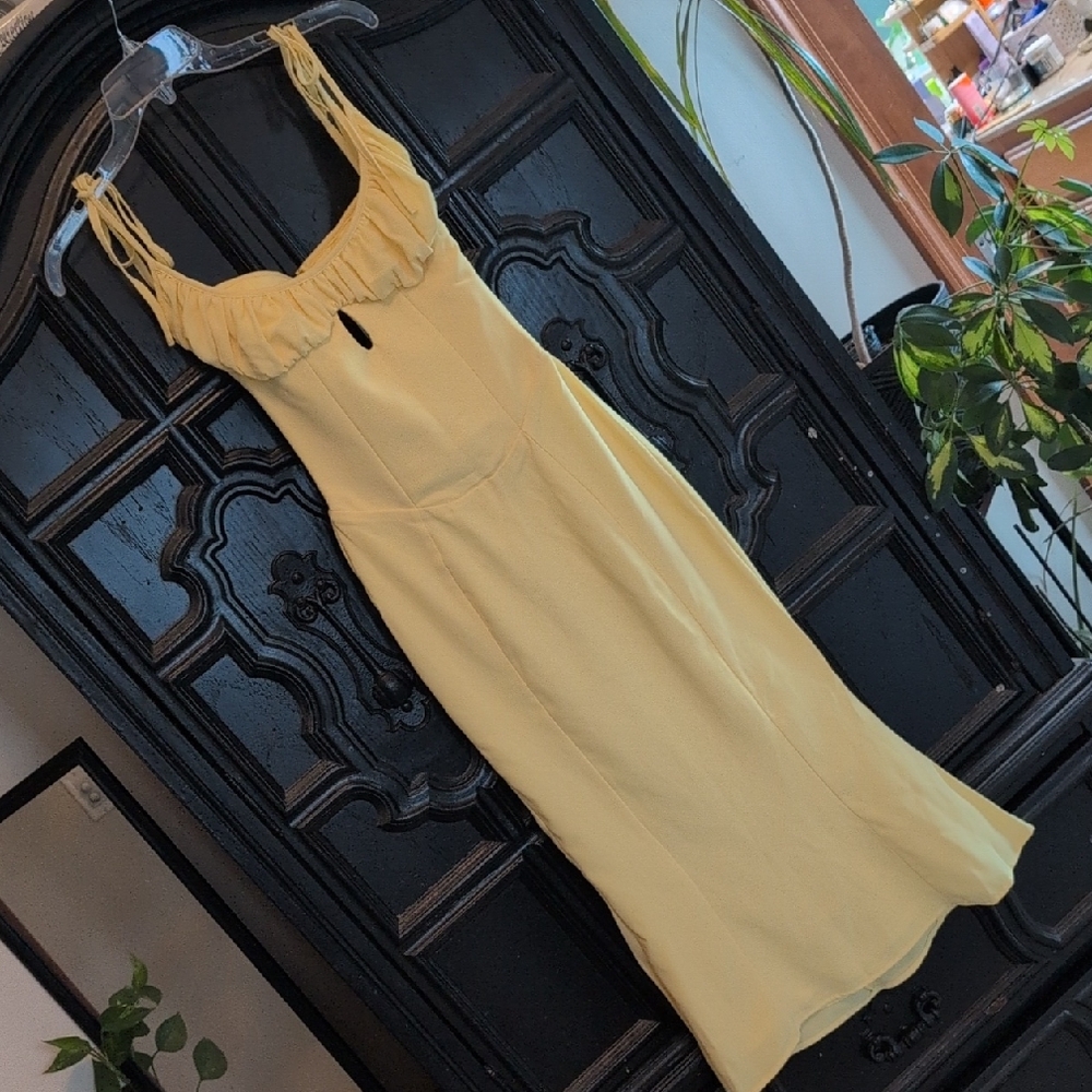 House of CB Yellow Midi Dress
